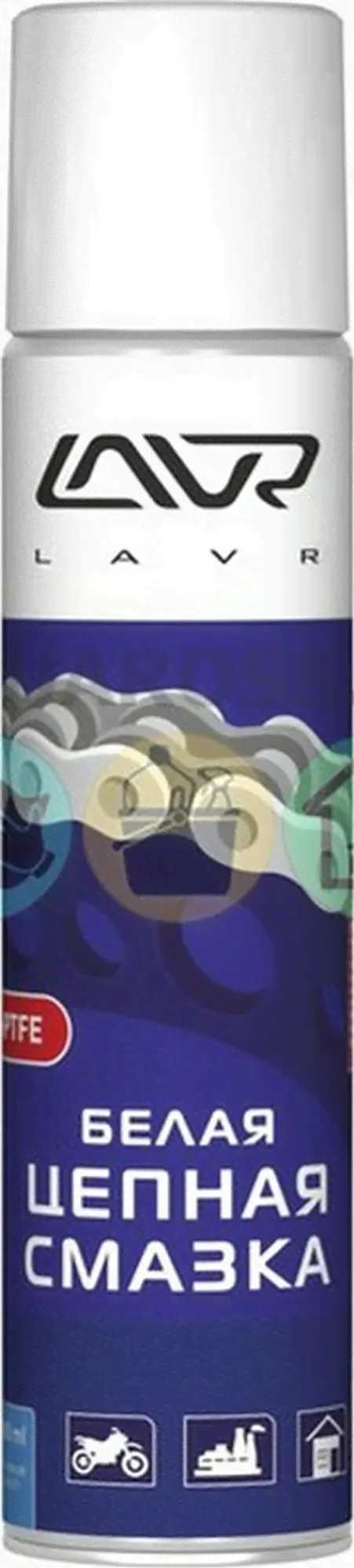 Смазка белая цепная с PTFE LAVR Wite chain lube with PTFE Ln1741 (400мл)